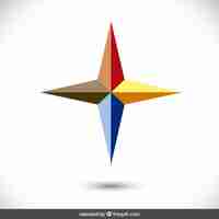 Free vector logo with 3d star form