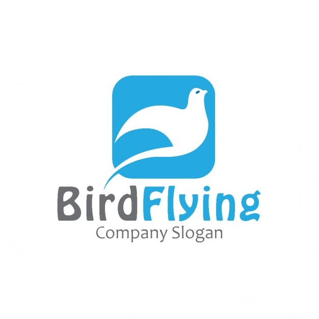 無料ベクター 鳥とロゴ