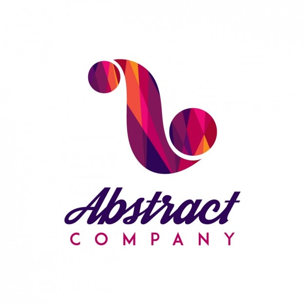 Logo with abstract colorful shape