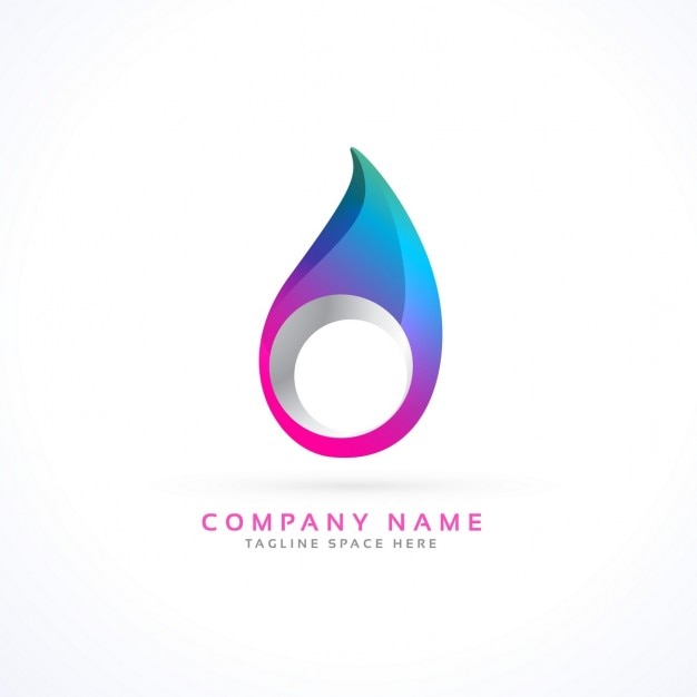 Logo with an abstract drop