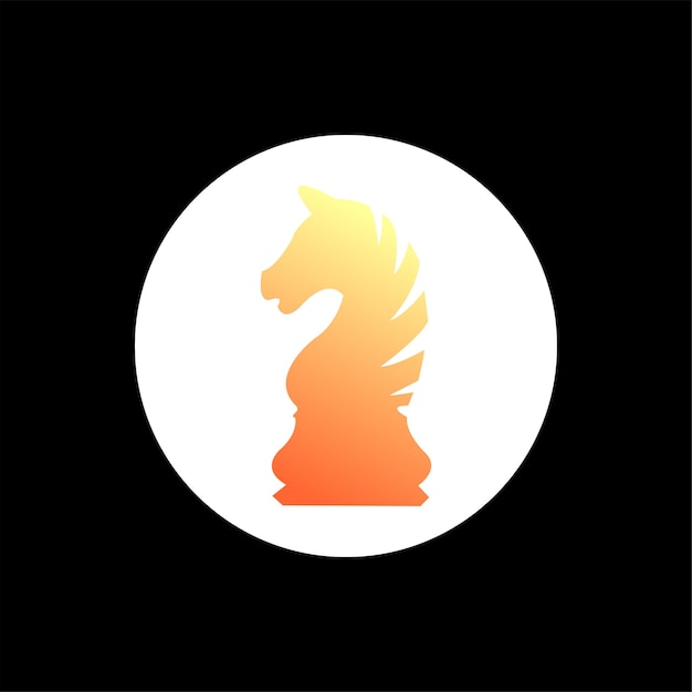 Free vector a logo with a chess piece in the middle of it