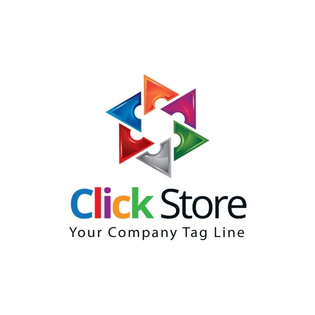 Free Vector logo with a colorful bright star