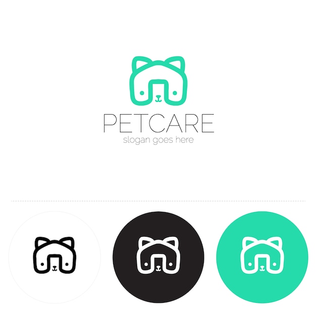 Free Vector logo with pet design