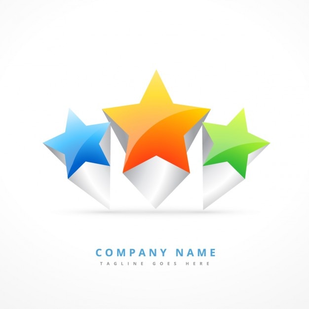 Free vector logo with three stars