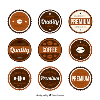 Logos for coffee on a white background