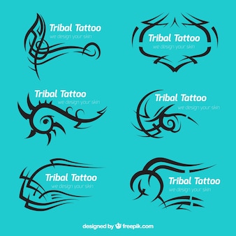 Коллекция логотипов племенных татуировок