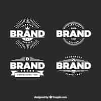 Free vector logos collection with vintage and luxury style