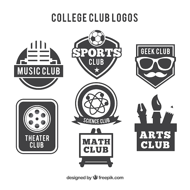 Logos for college clubs