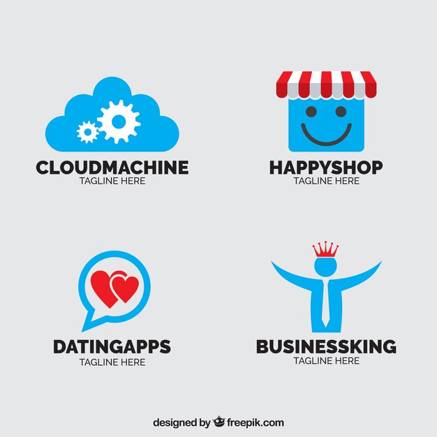 Logos for different types of businesses