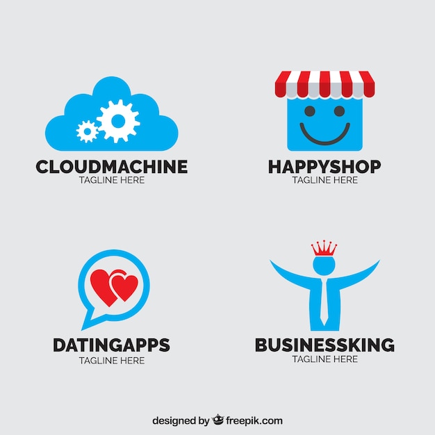 Logos for different types of businesses