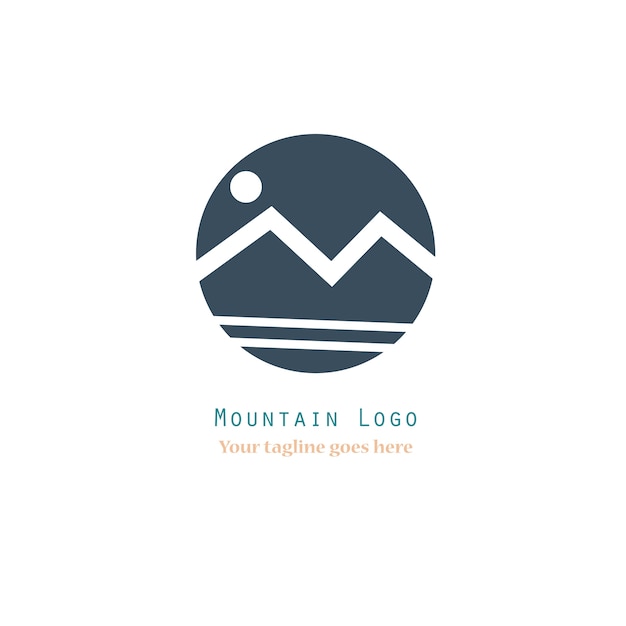 Free vector logotipo de montañas