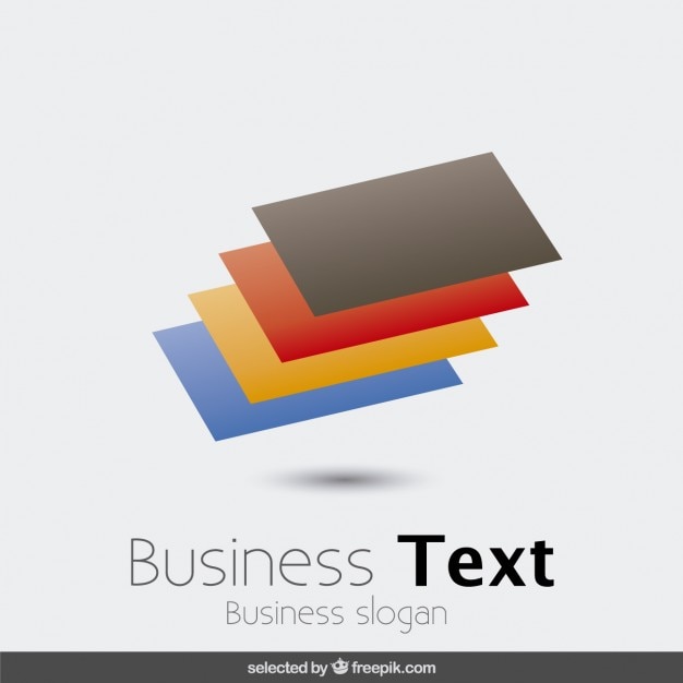 Бесплатное векторное изображение Логотип с красочными прямоугольников