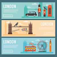 Free vector london banner set