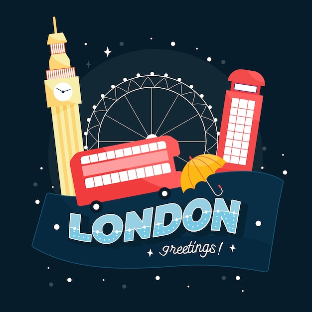 Free vector london city lettering