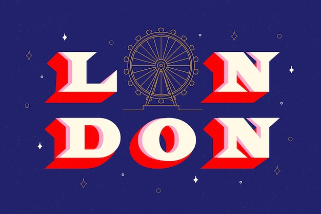 Free vector london city lettering