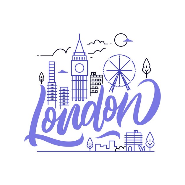 London city lettering