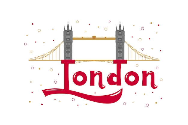 Free vector london city lettering