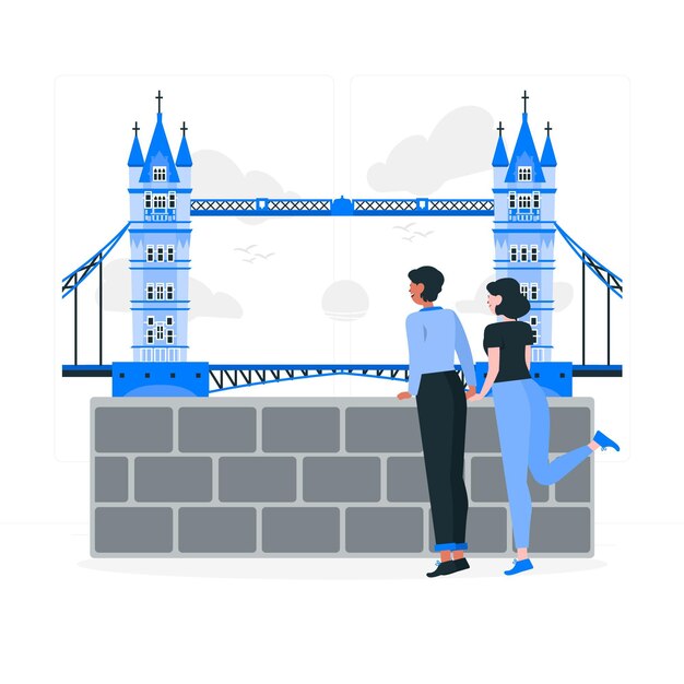 Free vector london concept illustration