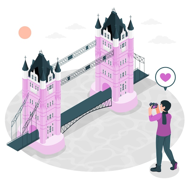 Бесплатное векторное изображение Лондонская концепция иллюстрации