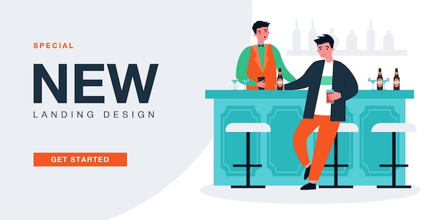 Free vector lonely sad man drinking alcohol in bar. depressed male character with problems sitting alone flat vector illustration. loneliness, lifestyle concept for banner, website design or landing web page