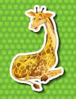 Free vector long neck giraffe sitting