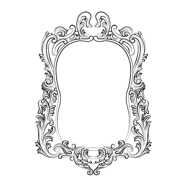Long ornamental frame
