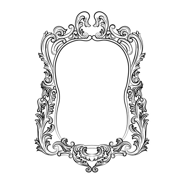 Long ornamental frame