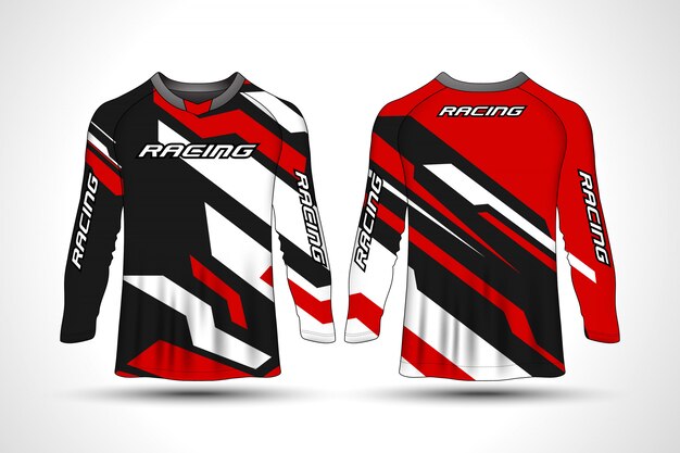 Download Premium Vector Long Sleeve T Shirt Sport Motorcycle Jersey