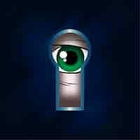 Free vector look through the keyhole