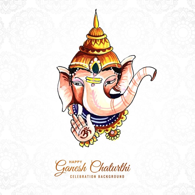 Lord ganesh chaturthi indian festival card background