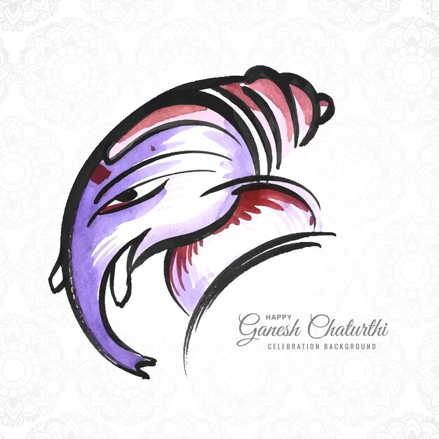 Lord ganesh chaturthi indian festival card background