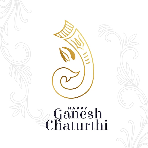 Free vector lord ganesha card for hindu festival ganesh chaturthi