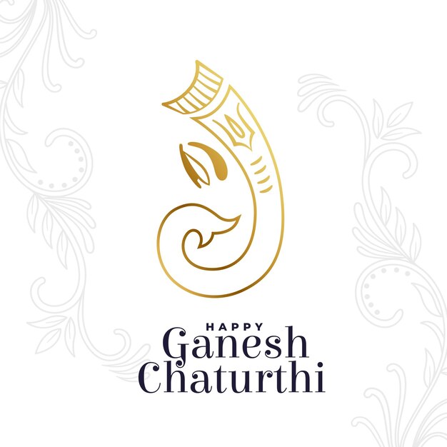 Lord ganesha card for hindu festival ganesh chaturthi