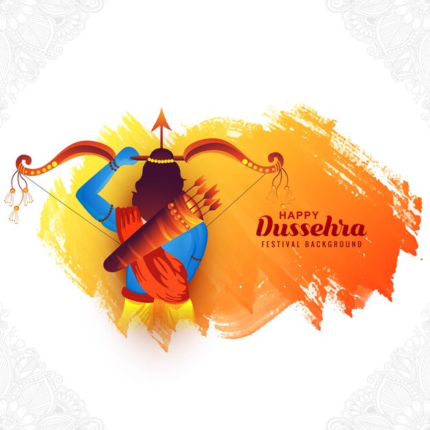 Lord rama happy dussehra 축제 소원 카드 그림 축제 배경