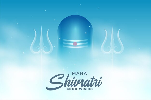 Free vector lord shiva shivling background for maha shivratri festival