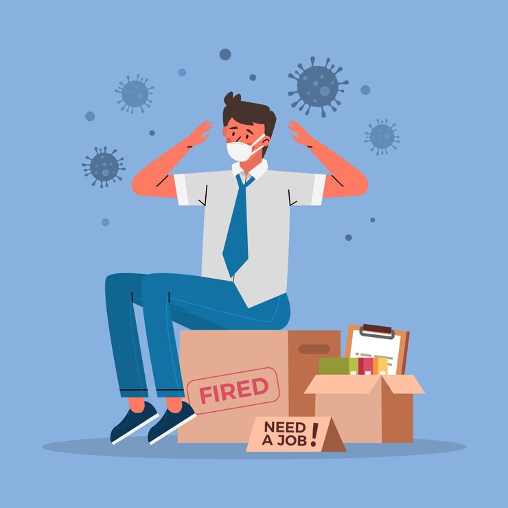 Free Vector loss job due to coronavirus crisis