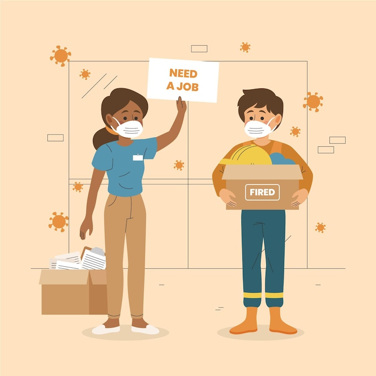 Free Vector loss job due to coronavirus crisis