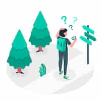 Free vector lost concept illustration