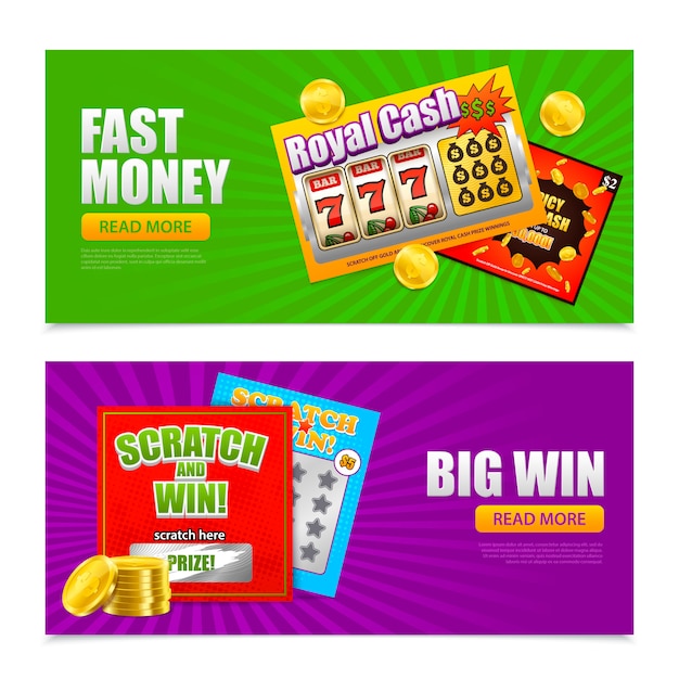 Free vector lottery online banners