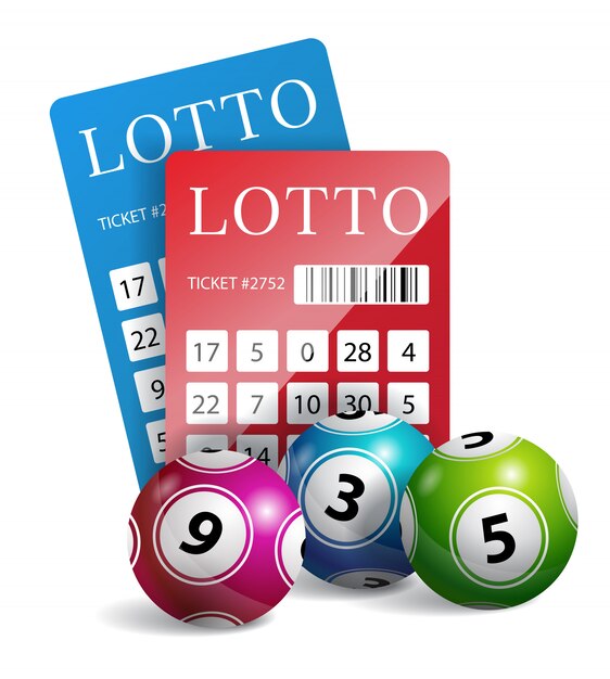 lottery tickets with balls. gambling, bingo, chance. luck concept. 
