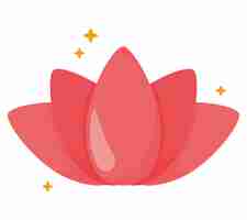 Free vector lotus flower with sparks