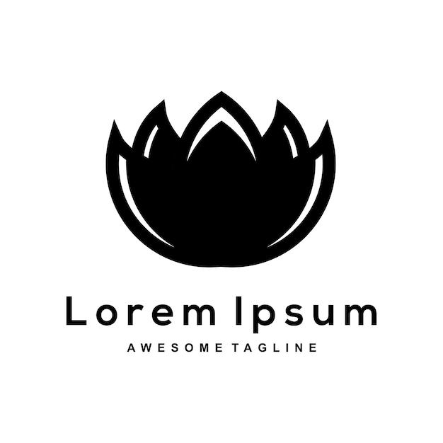 Free Vector lotus silhouette logo