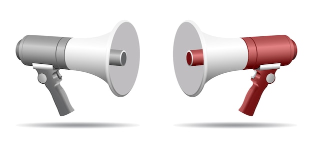 Loud speaker isolated megaphone alert noise horn alarm speakerphone sign public speech
