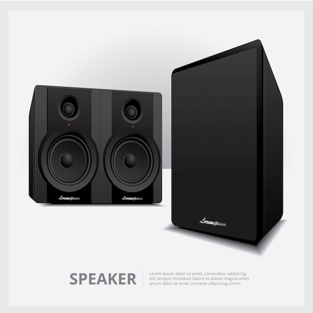 Loud Speakers isolated illustration