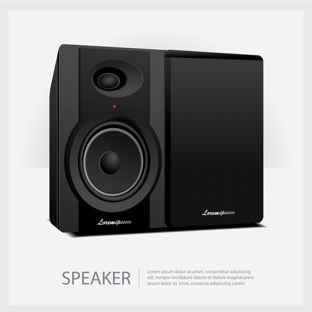 Loud Speakers isolated  illustration