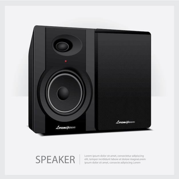Loud Speakers isolated  illustration