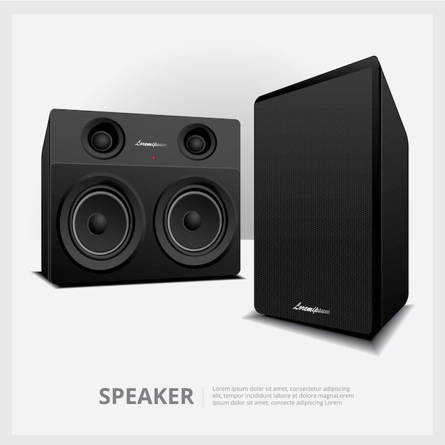 Loud speakers isolated template