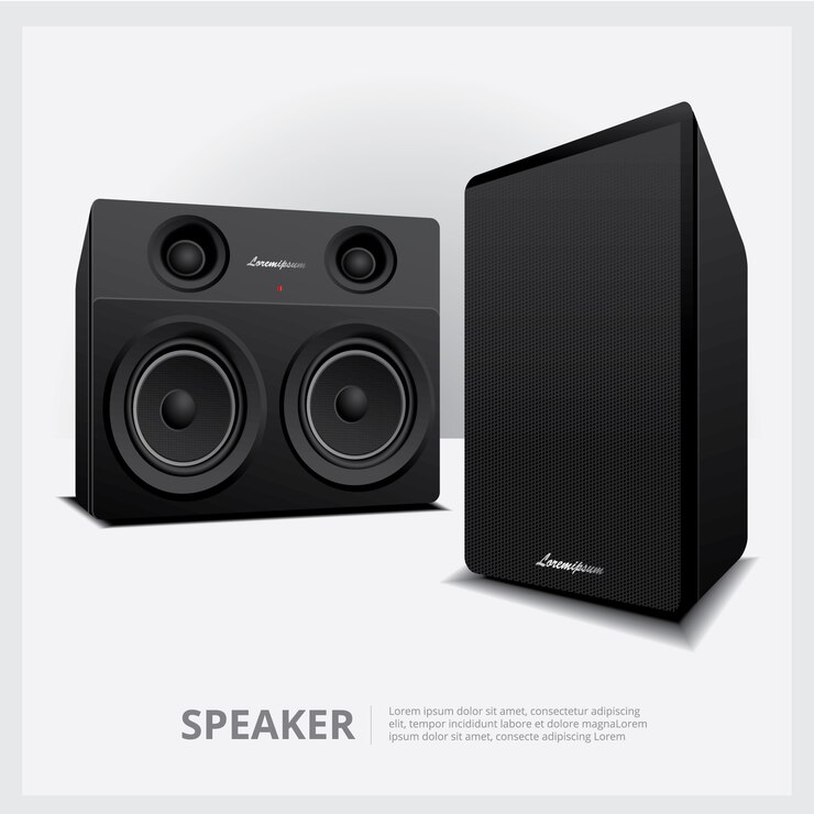 Free Vector loud speakers isolated template