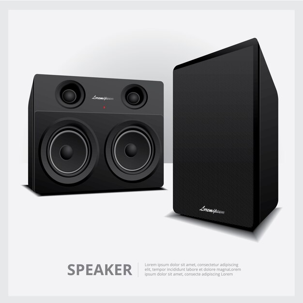 Loud Speakers isolated template