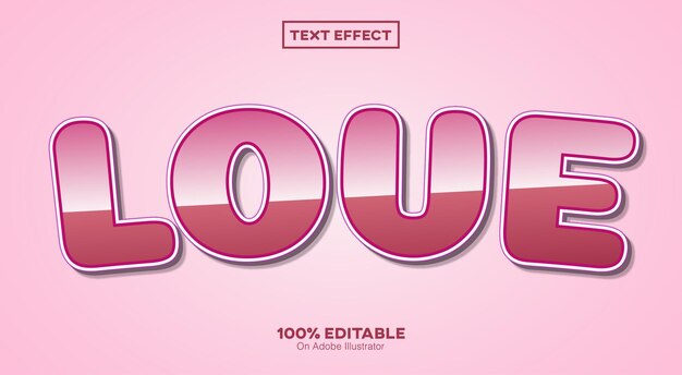 Love 3d text effect